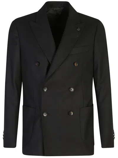 Lardini Blazer Doppiopetto In Nero