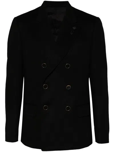 Lardini Virgin Wool Blazer In Black  