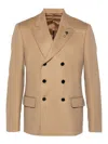 Lardini Attitude Double Breasted Jacket In Brown