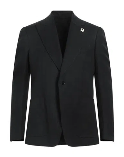 Lardini Attitude Man Blazer Black Size 40 Viscose, Silk