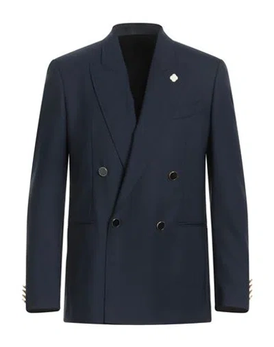 Lardini Attitude Man Blazer Midnight Blue Size 38 Wool