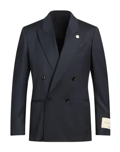 Lardini Attitude Man Blazer Midnight Blue Size 44 Wool