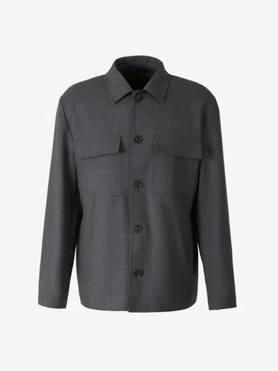 Lardini Attitude Shirt Jacket In Grey