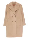 Lardini Beige Coat Double-breasted In Multi