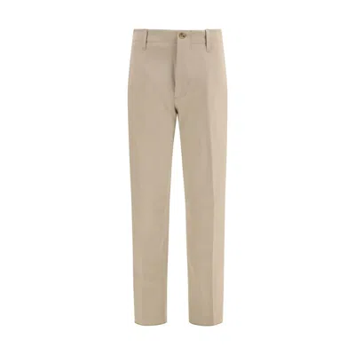 Lardini Beige Cotton Casual Pants In Neutral