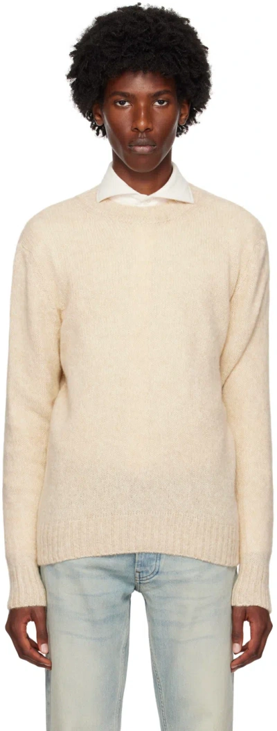 LARDINI BEIGE CREWNECK SWEATER