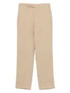 Lardini Beige Drop Trousers With Concealed Fastening And Tailored Finish In Neutral
