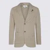 Lardini Patch Pocket Notch Lapel Ribbed Blazer