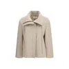 Lardini Zipped Collared Jacket In Nude