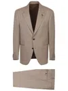 Lardini Beige Stretch Wool Suit In Beige