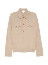 Lardini Button-up Wool Jacket In Beige