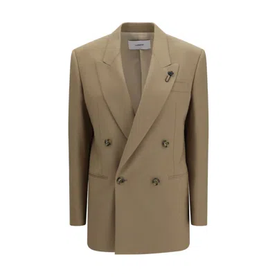 LARDINI BEIGE WOOL OVES ARIES BLAZER