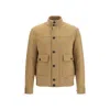 Lardini Beige Wool Oves Aries Full-length Jacket In Neutral