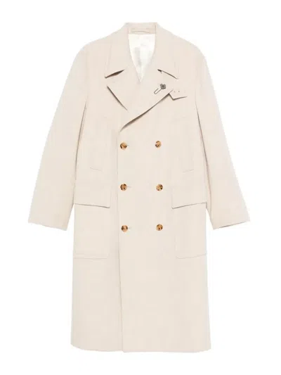 LARDINI LARDINI BEIGE WOOL VIRGIN WOOL COAT