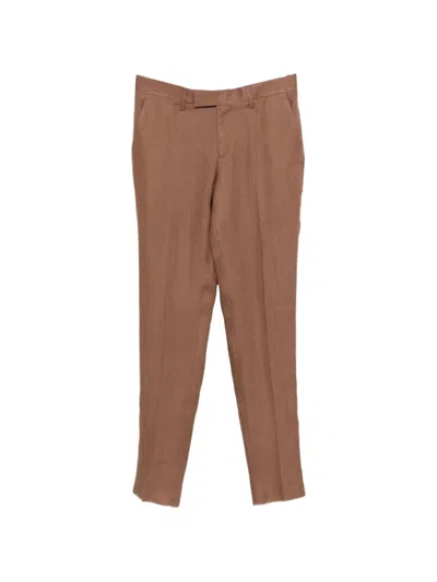 Lardini Belt-loop Trousers In Brown