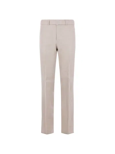 Lardini Belt Trousers In Neutral