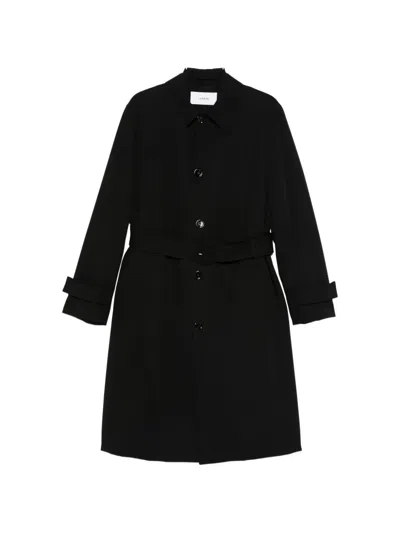 Lardini Belted Coat In Black