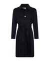 Lardini Belted Button-front Coat In Blue