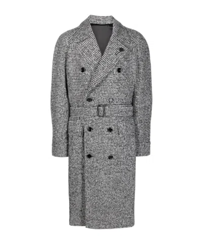 LARDINI BELTED DOUBLE-BREASTED COAT