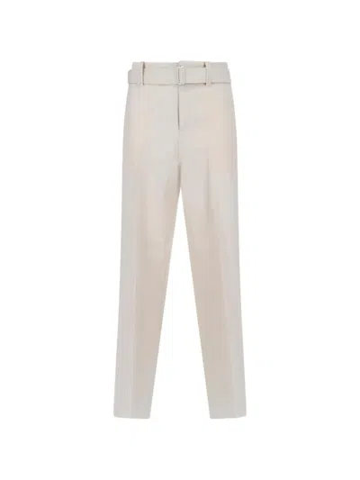 Lardini Belted Trousers In Neutral