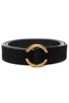 Lardini Belt With Buckle In Nero Neri E Grigi
