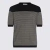 Lardini Crew Neck Striped Pattern In Black