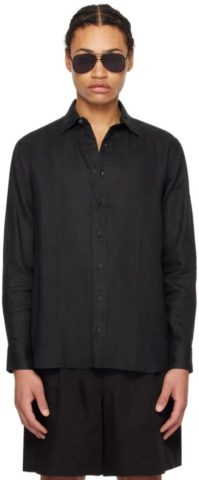 Lardini Black Button Shirt In 999