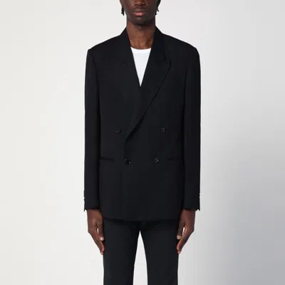 LARDINI BLACK DOUBLE-BREASTED JACKET