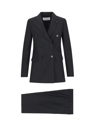 Lardini Black Double-breasted Suit