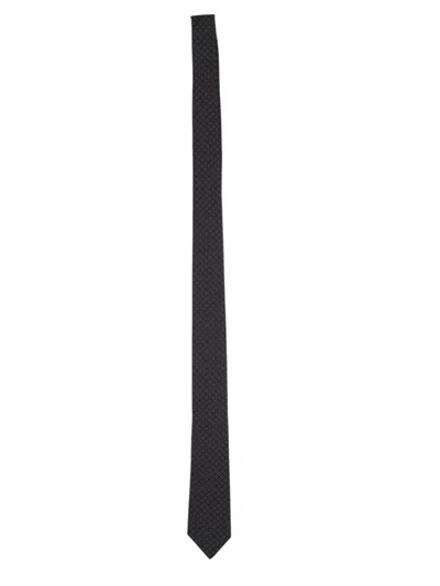 Lardini Black Geometric Pattern Tie In Multi