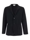 Lardini Black Jacket With Classic Lapels And Button Fastening In Cotton Man In Black