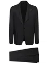 Lardini Tailored Black Suit With Two-button Jacket In Black