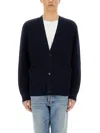 Lardini Organic Cotton Cardigan In Blue