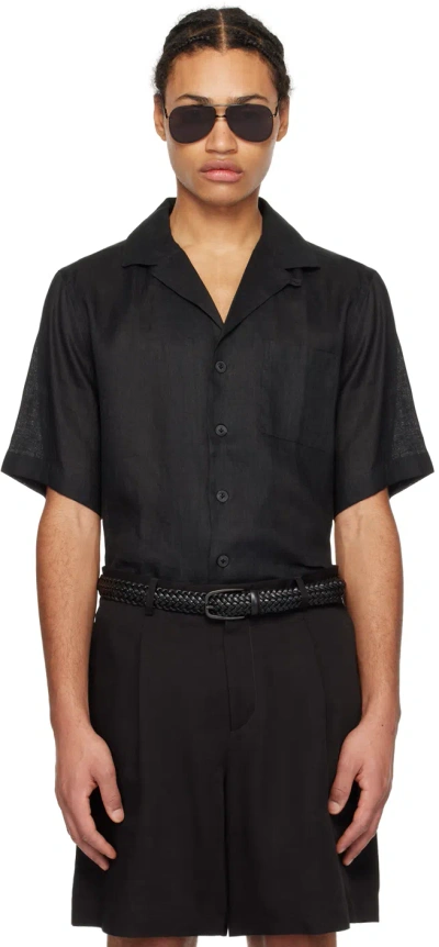 Lardini Black Patch Pocket Shirt In 999