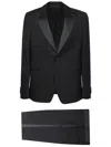 Lardini Black Silk Tuxedo Suit In Black