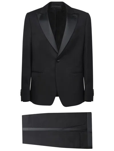 Lardini Black Silk Tuxedo Suit