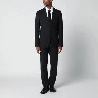 Lardini Black Singlebreasted Woolblend Suit