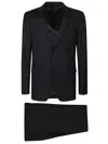 Lardini Black Soiree Virgin Wool Suit In Multi