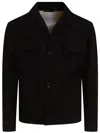 Lardini Black Leather Jacket