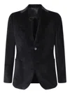 Lardini Tailored Black Blazer With Precision Craftsmanship And Elegance In Black