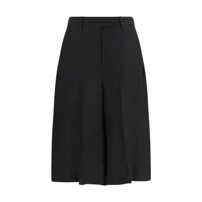 Lardini Black Viscose Bermuda Shorts