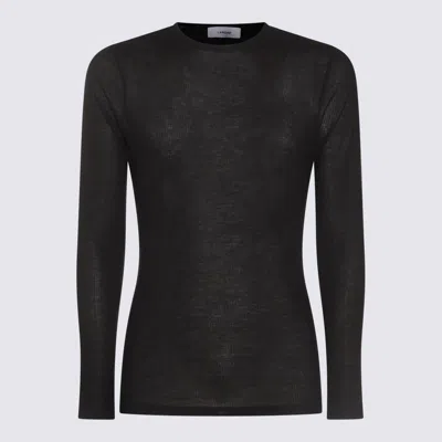 Lardini Black Viscose T-shirt
