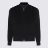 Lardini Wool Zip-front Bomber Jacket In Black