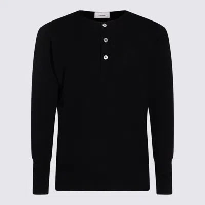 LARDINI BLACK WOOL KNITWEAR