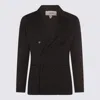 Lardini Tailored Houndstooth Suit Button Detailing In Black