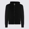 Lardini Crewneck Hooded Sweater Side Pockets In Black