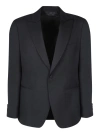 Lardini Velvet Blazer Jacket With Tailored Fit And Classic Notch Lapels In Black