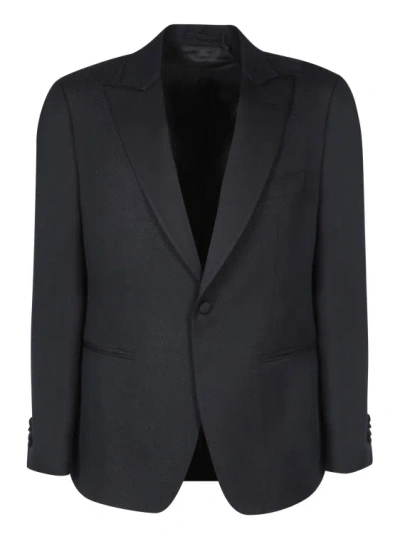 LARDINI LARDINI BLACK WOOL SUIT