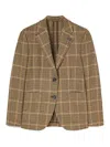 Lardini Single-breasted Houndstooth Jacket In Brown