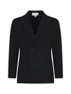 Lardini Peak-lapel Double-breasted Blazer In Black